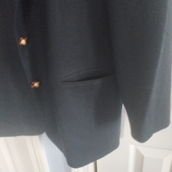 Land's End Women's Black Wool Woven Blazer 12 - Picture 8 of 11